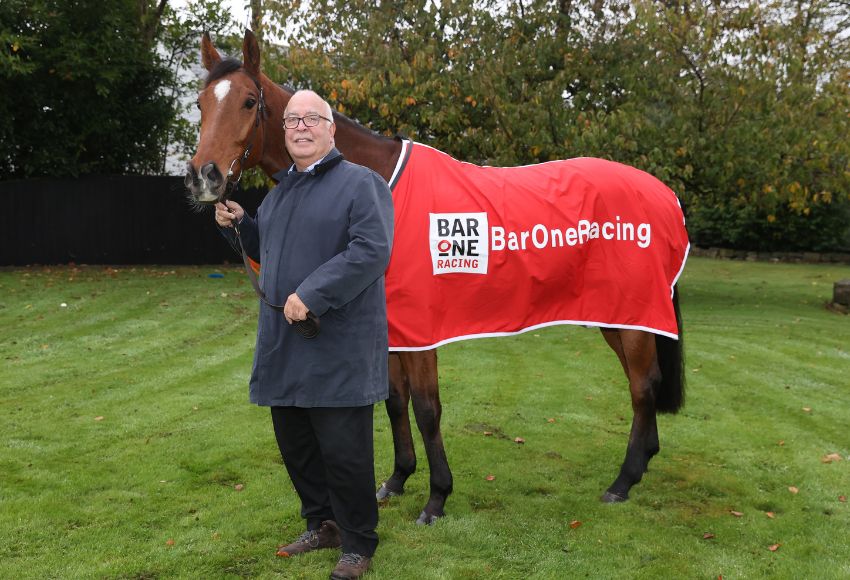 Barney O'Hare of Bar One Racing with champion stayer Teahupoo ahead of the Grade 1 Bar One Racing Hatton's Grace Hurdle which takes place on the second day of the Fairyhouse Winter Festival on Sunday, December 1.